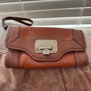 Cole Haan Brown Leather Wristlet